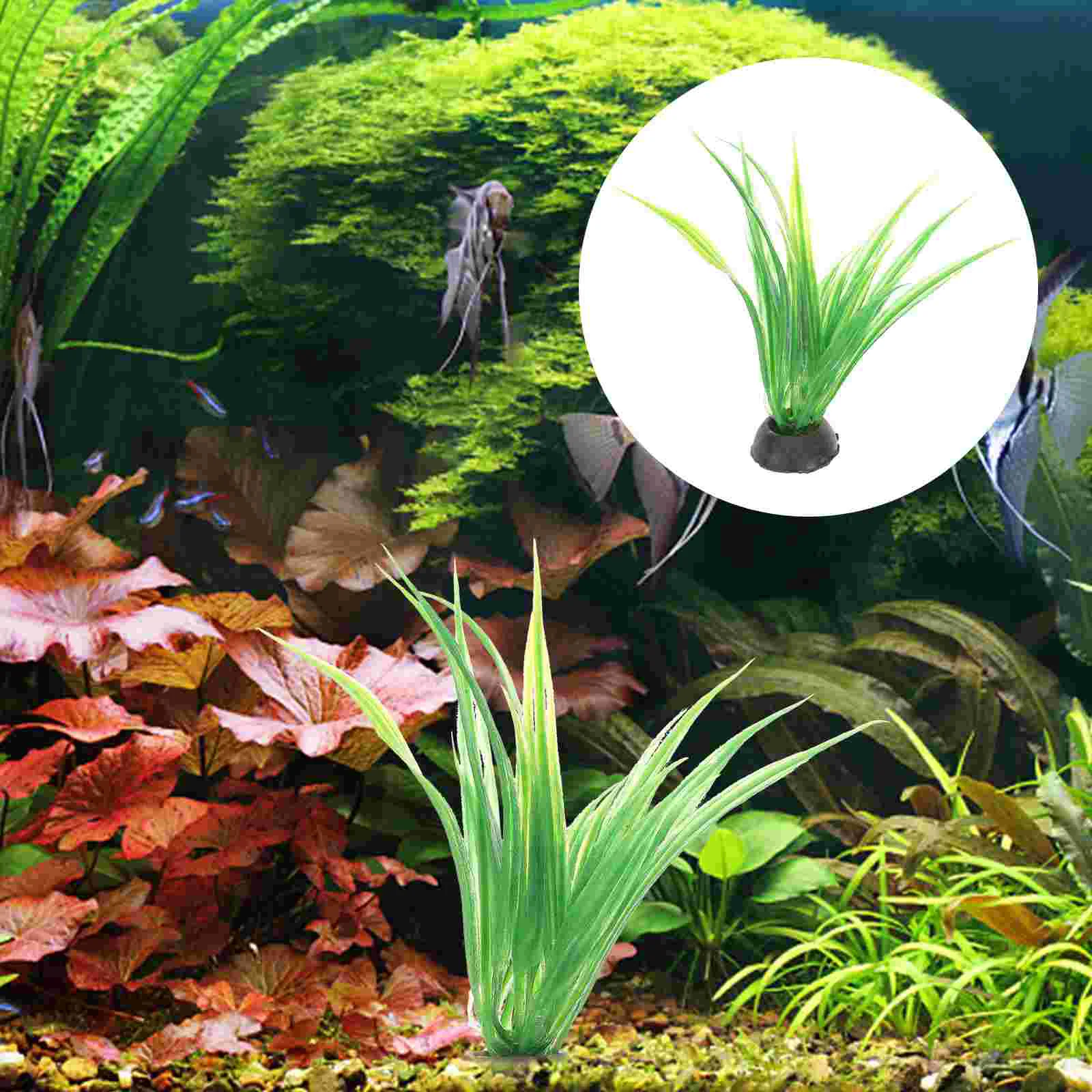 

10 Pcs Aquarium Landscaping Grass Plant Fish Tank Plastic for All Landscape Aquatic Artificial DIY