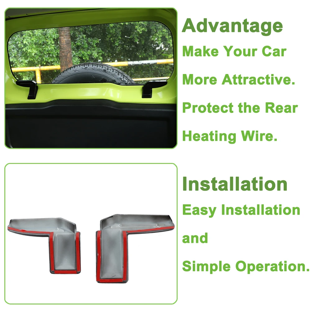 غطاء حماية سلك التسخين الخلفي ، إكسسوارات السيارة الداخلية ، تشذيب لسوزوكي جيمني #4