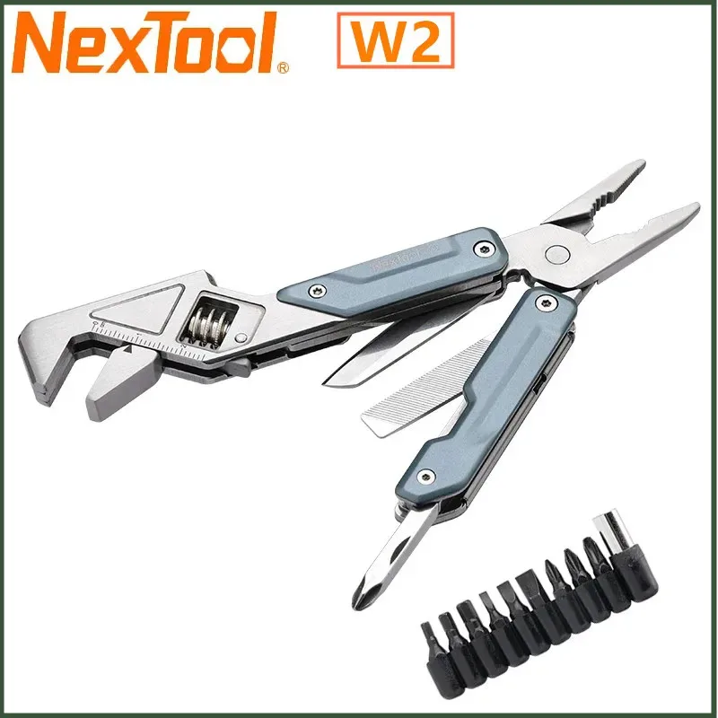 Imagem -02 - Nextool-chave Leve w2 Multi Ferramenta Alicate Dobrável Chave Multifuncional Chave de Fenda Acampamento ao ar Livre Ferramenta de Mão Edc Novo 2024