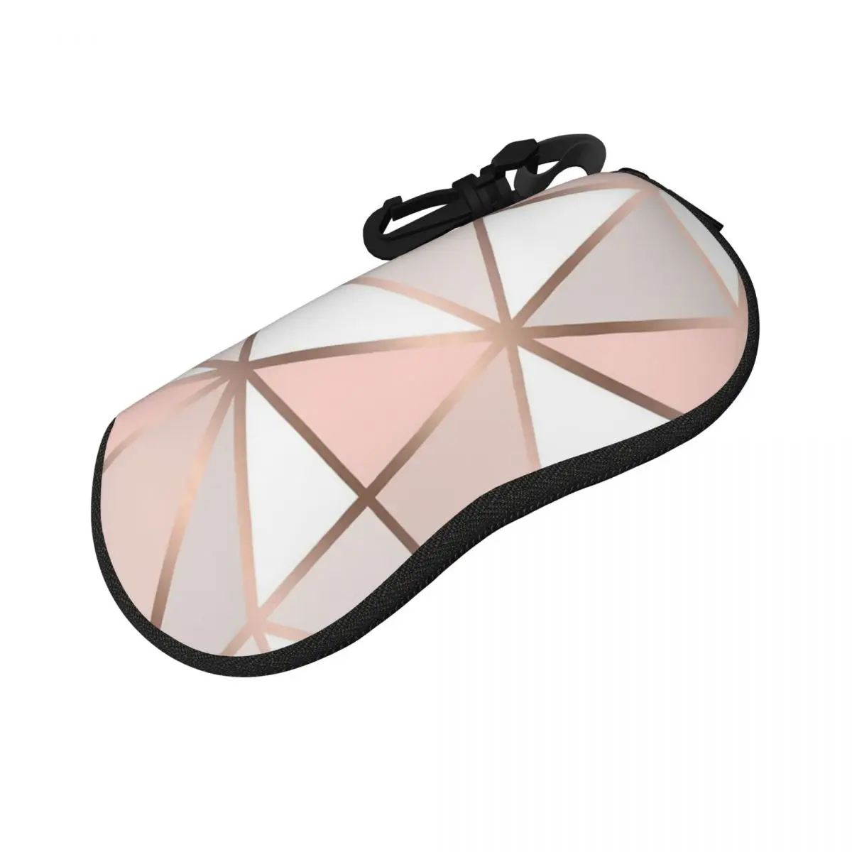 

Pink, Grey & Gold Geo Wall Tapestry Shell Glasses Case Portable Sunglasses Box Women Men Soft Eyeglasses Bag Pouch