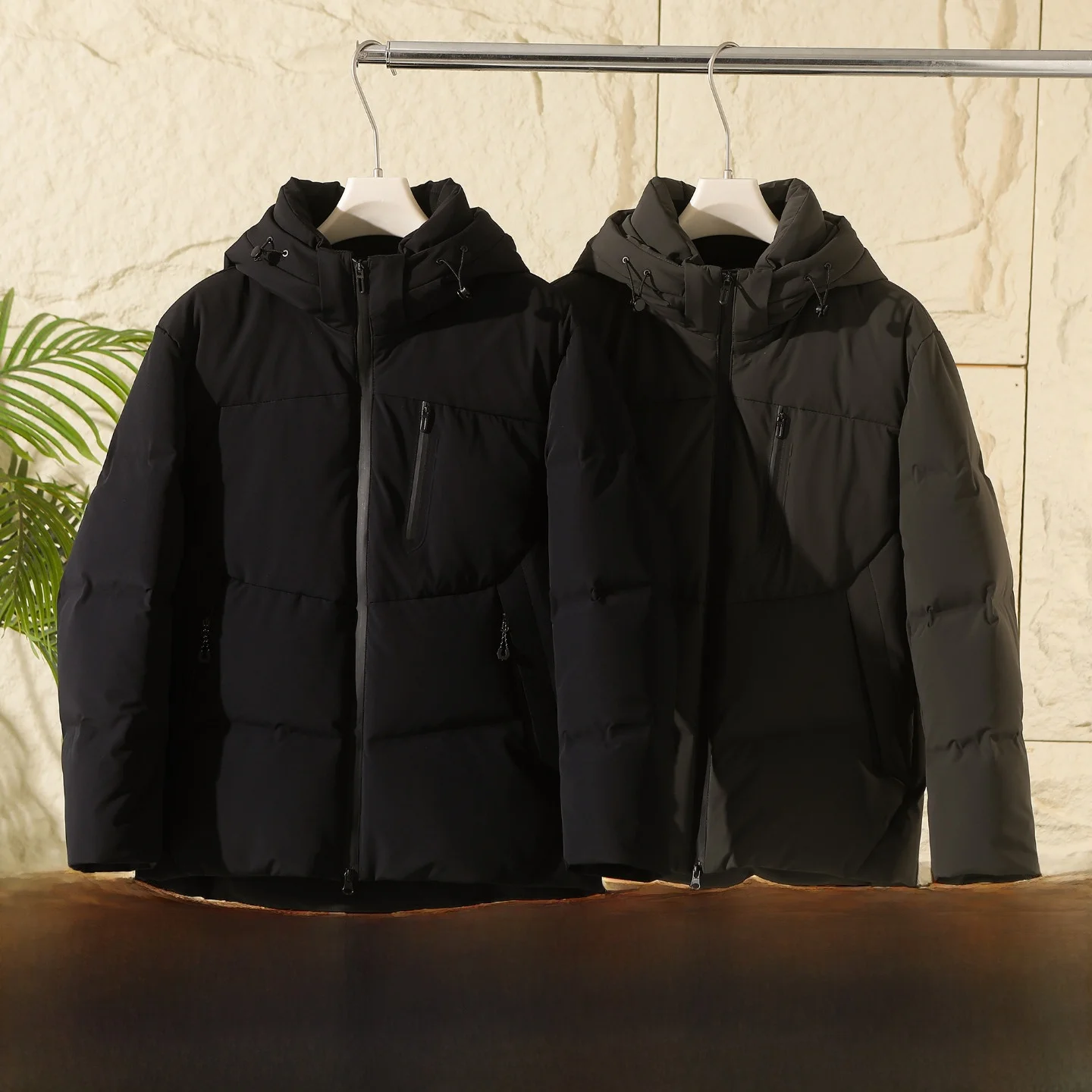 

Warmth Outdoor Men's down Jaet New Winter High-End Cold Resistance Functional Sle Nylon Fiber Polyester Filling Zipper Cl...