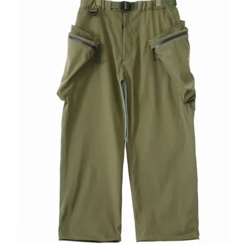 

New Arrival COMFY Japanese 22ss Waterproof Big Pocket Pants Outdoor Men's Army Green Spring Summer Trousers