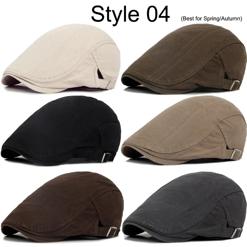 21 Types Men Berets 2021 Spring Autumn Winter Windproof Street  Beret Hat Retro England Hat Men Hats Peaked Painter Caps
