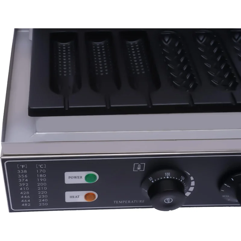 1500 واط التجارية آلة الوافل 110 فولت 2 شكل الذرة الكهربائية هوت دوج الهراء صانع مقرمش الخبز الذرة الفطائر غير عصا صانع 6 قطعة