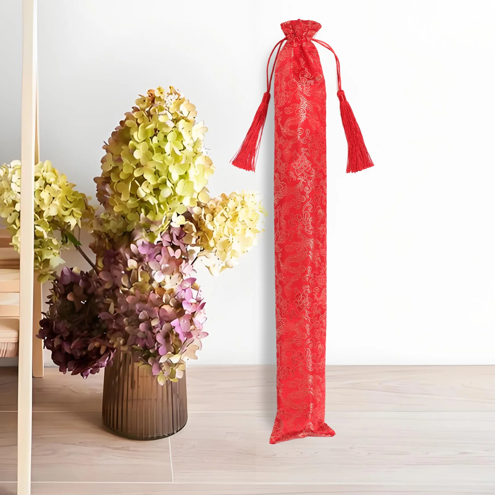 Mahjong Rack Protector Drawstring Bag Foldable Cloth Sleeve For American Mahjong Pusher Cover Storage Holder Game