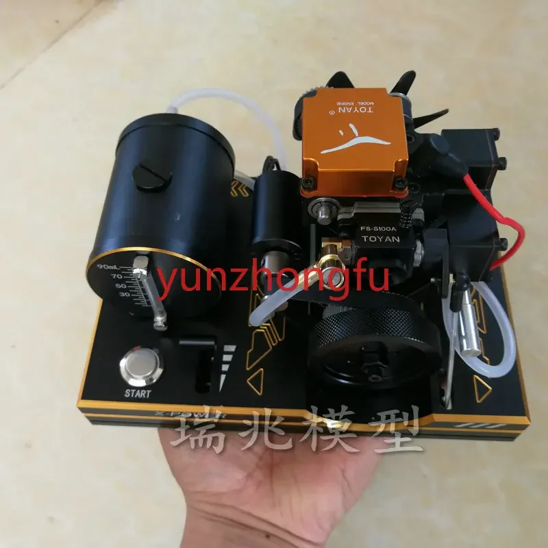 Four-Stroke Metanol Mesin DIY Generator Bensin Model Power Mini Fan Satu Tombol Start