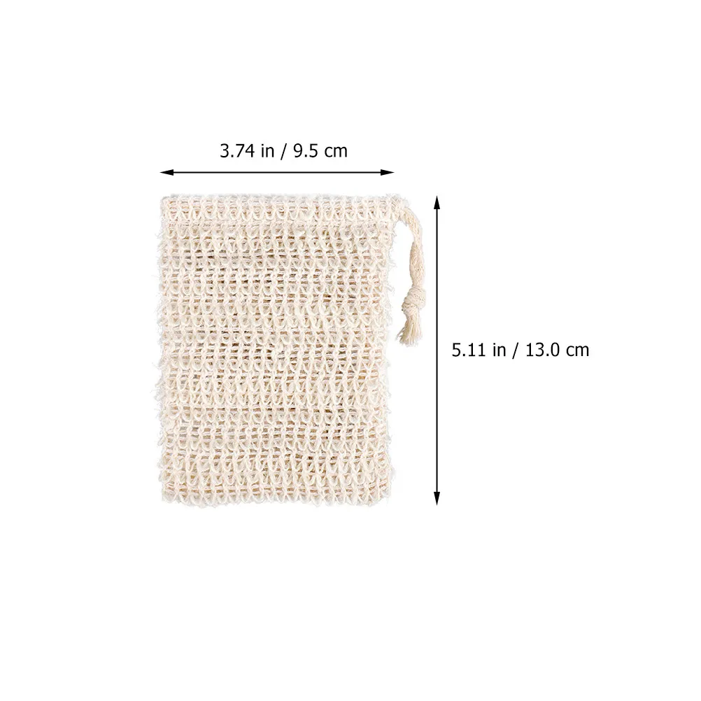 5Pcs Exfoliating Soap Saver Pouch Mesh Bath Bag for Skin Brightening Smooth Cleansing Soap Storage Hanging Dry Reusable