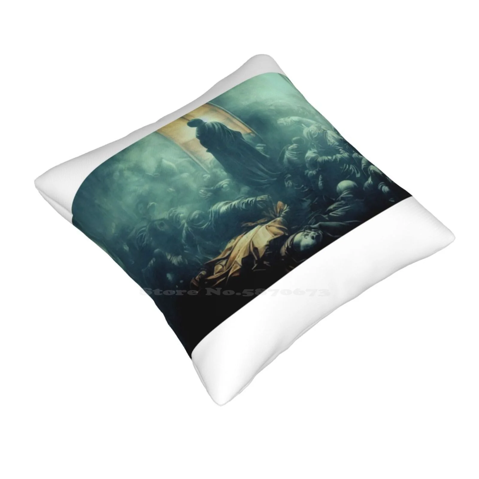 Rapture Home Sofa Car Waist Throw Pillowcase Classical Rapture Religious Renaissance Draivenart