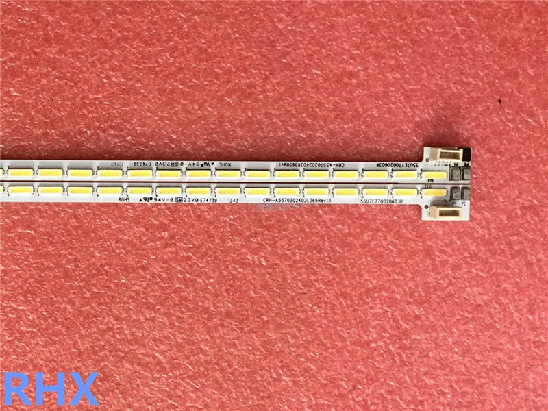 

LED backlight strip for SKYWORTH Kukai 55K1T 7710-655000-L010 (R010) 55U7E770020603R 607MM 72LED Left + right 100%NEW