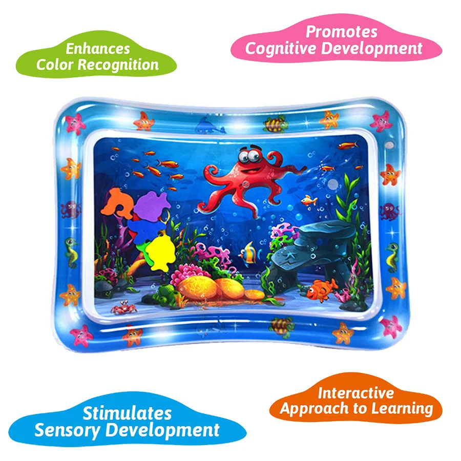 Baby Water Play Mat Inflatable Cushion PVC Infant Tummy Time Toddler Water Pad For Kids Early Education Developing Activity Toys