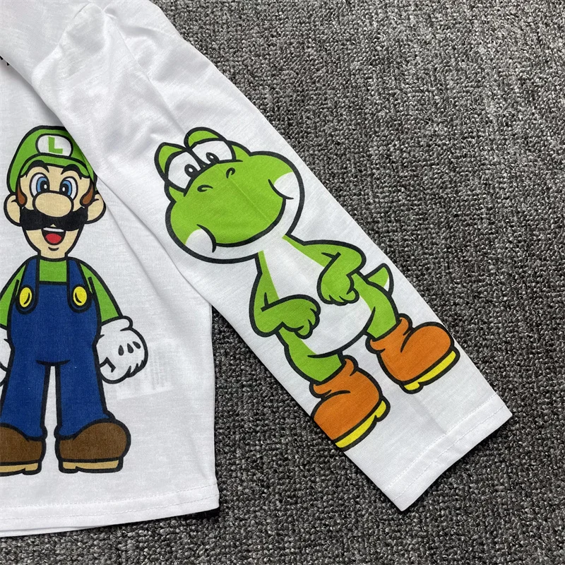 Anime Peripheral Cartoon Marios Pajamas Set Clothes Underwears Tops Pants Show Gift