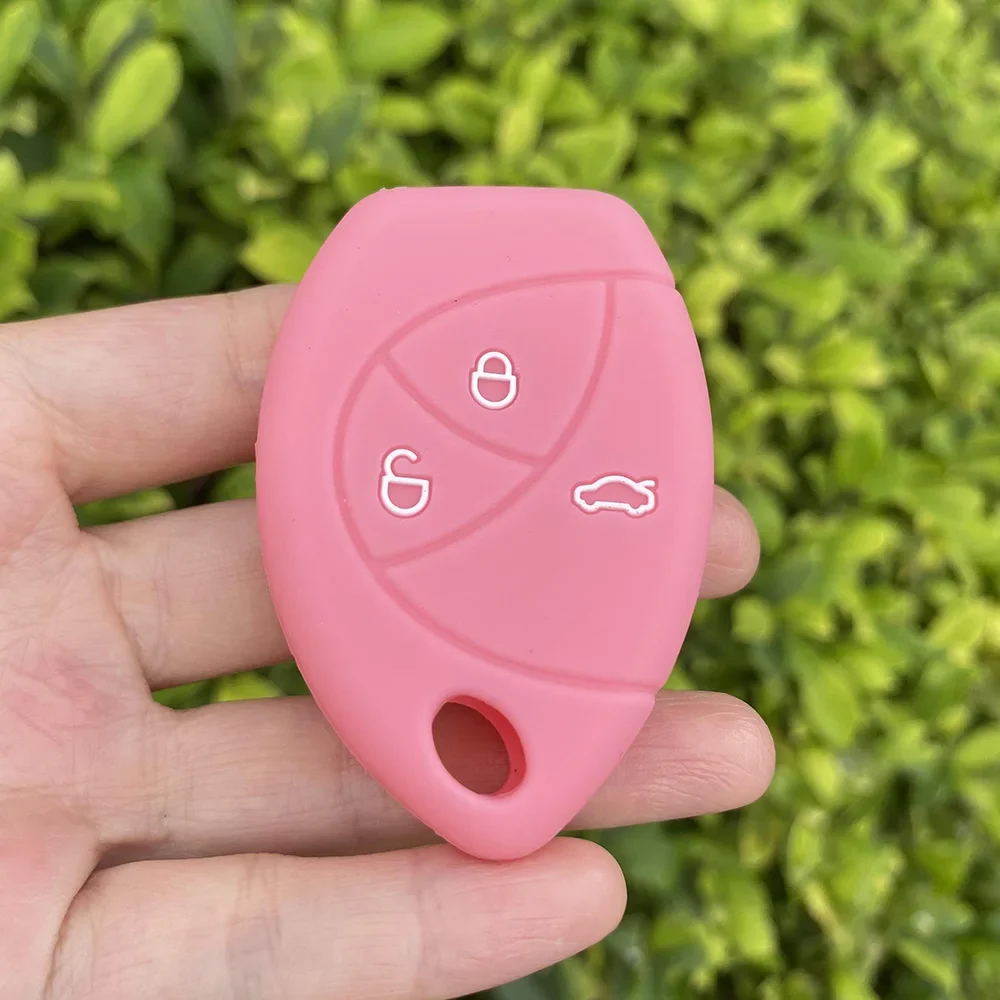 2 3 Buttons Silicone Car key cover Shell for Toyota Malaysia Truguard VG Alarm Cobra for Renault Logan Remote key Accessories