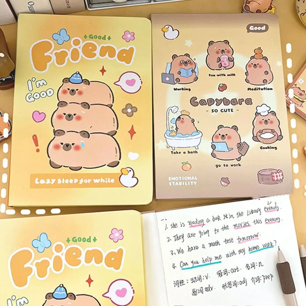 Creative Capybara Notebook Portable A5 Cartoon Memo Note Pads Thickened Inner Pages 96 Sheet Hand Account Book