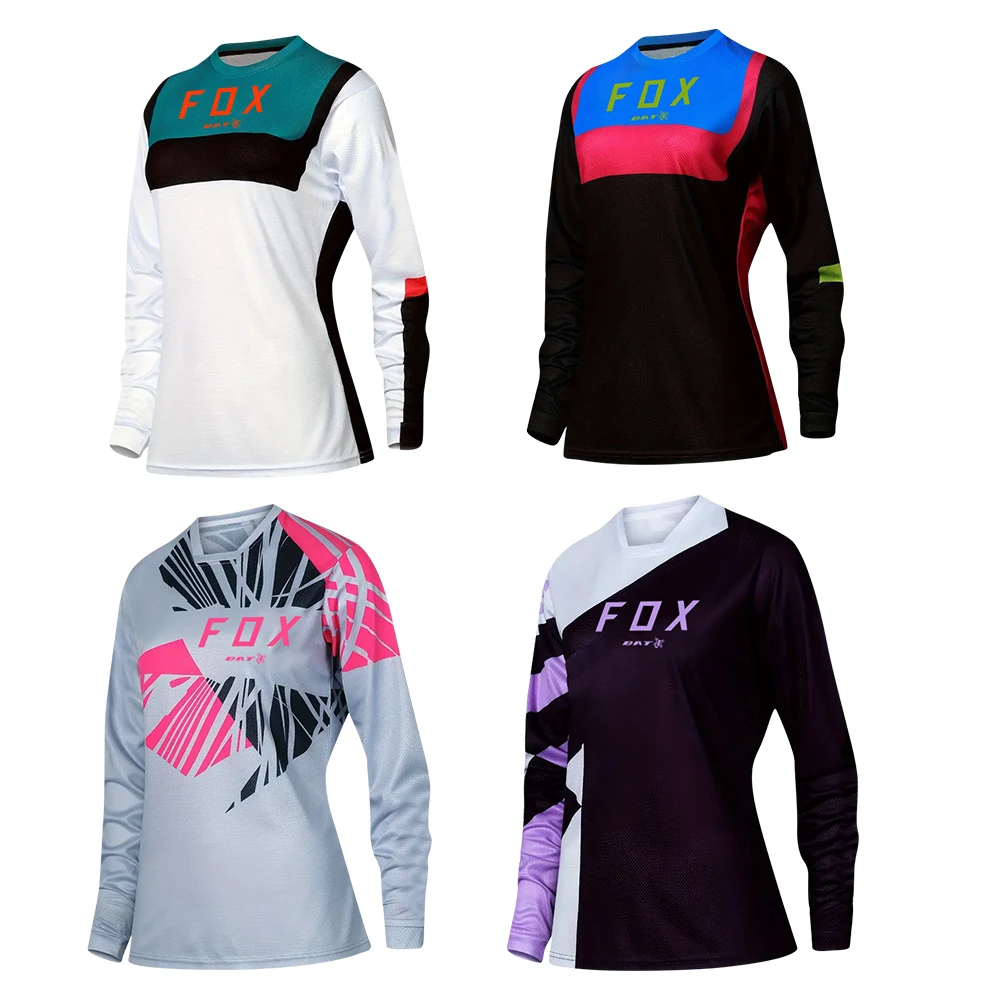 

Women's Jersey BAT FOX Motocross Jersey Downhill Jeresy Long Sleeve Mountain Bike Shirt Quick-Dry MTB Jersey Cycling Clothing