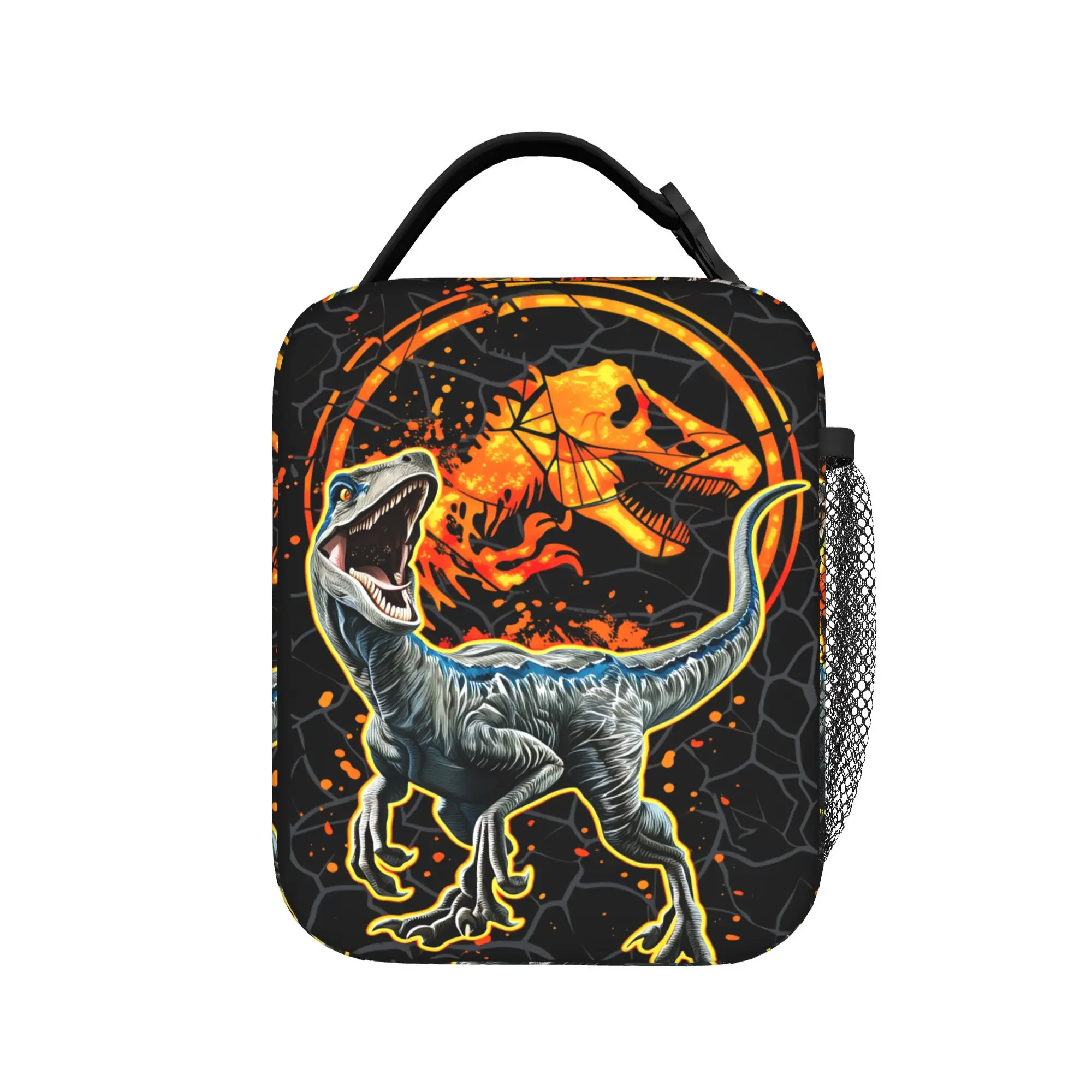 

Сумка для обеда с изображением динозавров из «Парка Юрского периода», сумка для пикника на открытом воздухе, сумка для еды для детей, портативная изолированная сумка-холодильник из оксфордской ткани