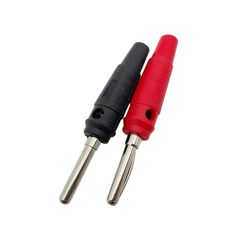 

20/100PCS 4mm Banana Plug Connectors, Red & Black High Current Insulated Stackable Plugs with Screw Connection for Speaker & Lab
