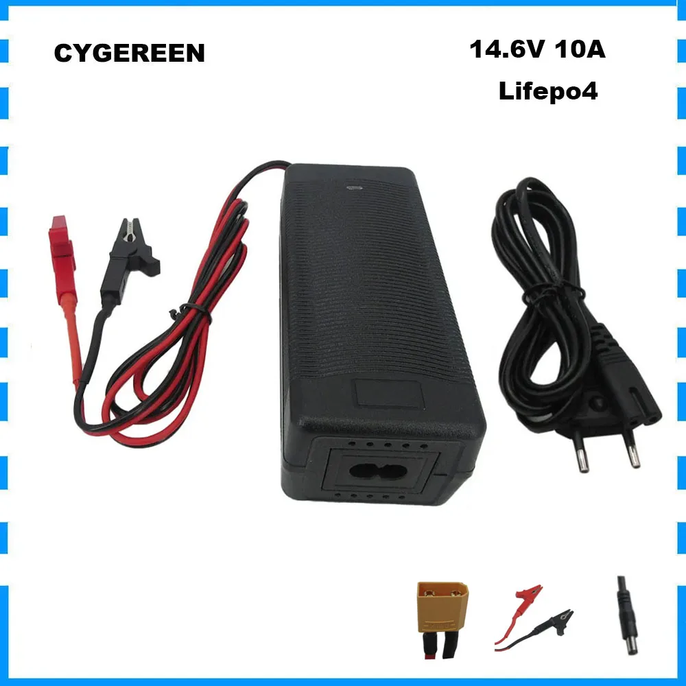 

12V 10A Lifepo4 Battery Fast Charger 14.6V 4S 12 Volt Iron Phosphate LFP Solar Energy Charger Alligator Clip