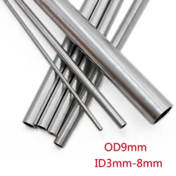 OD9mm 6061 aluminum tube pipe,outer diameter 9mm,inner diameter 8mm 7mm 6mm 5mm 4mm 3mm,hollow aluminum pipe,alloy aluminum tube