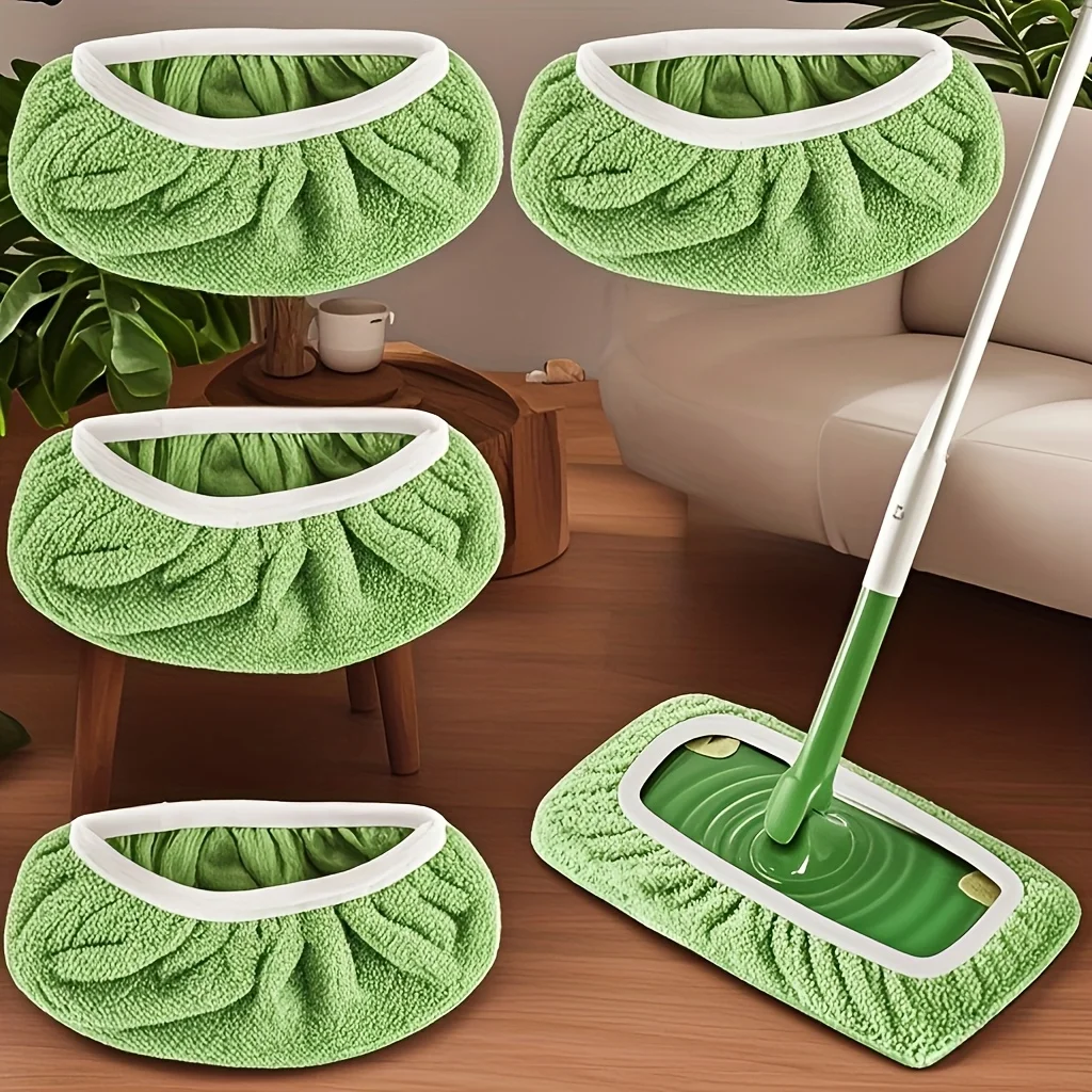 

High quality 4pcs mop replacement pads reusable washable durable for wet dry cleaning