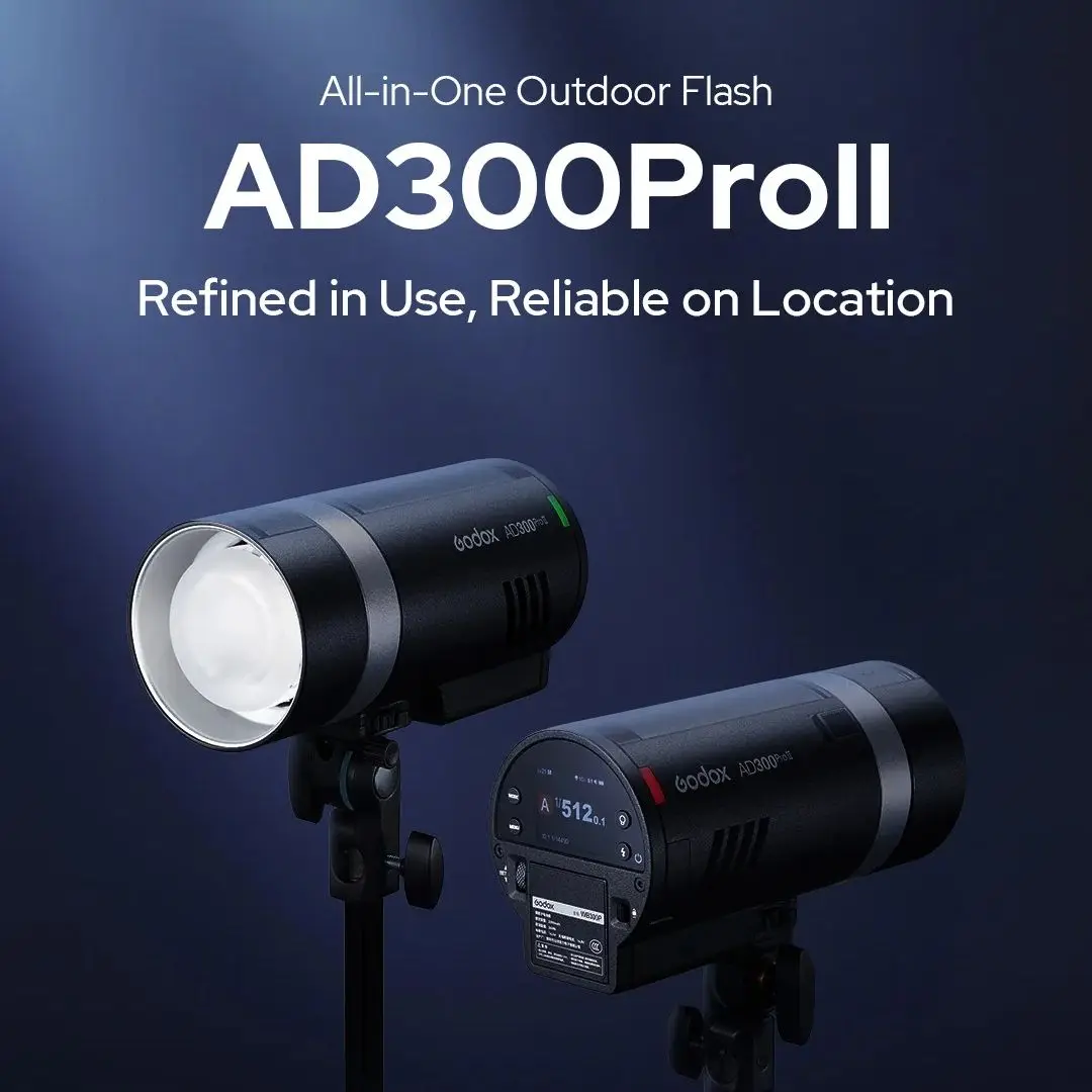 Godox AD300Pro II Outdoor Flash TTL HSS 1/8000s 300Ws Wireless Strobe Light Speedlite with 2800K-6000K for Canon Sony Nikon Fuji
