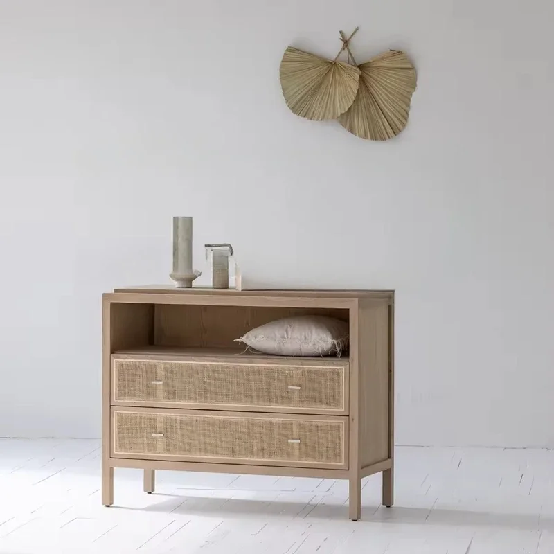 

Country Simple Furniture Recycled Oak Cabinets Rattan Drawer Cabinets