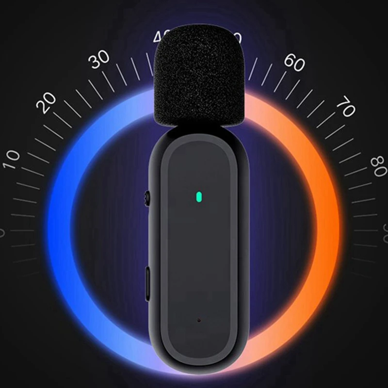 Drahtloses Lavalier-Mikrofon Typ C, Audio- und Videoaufzeichnung, HD-Rauschunterdrückungsmikrofon, eins für zwei Ladeversionen