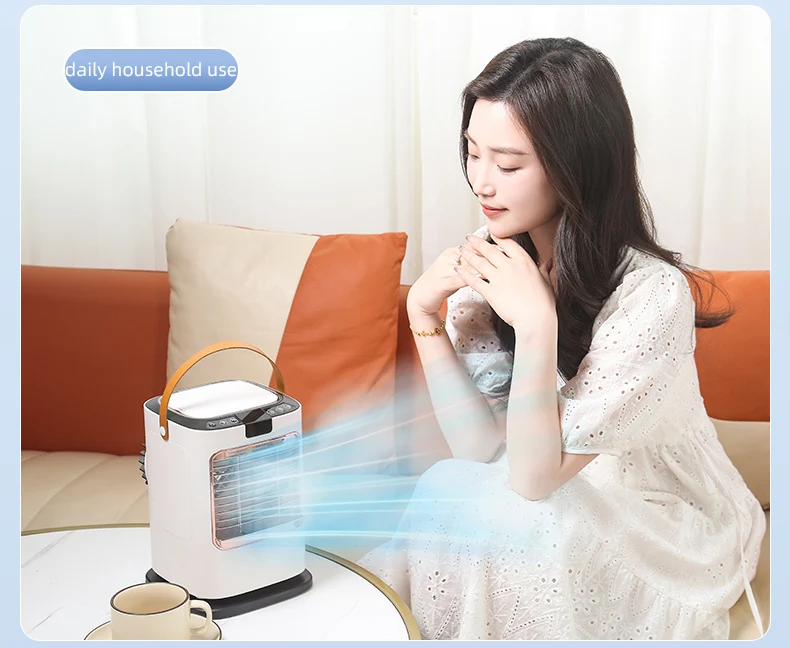 Humidification Refrigeration Small Fan Portable Mini Electric Cooling Fan 2nd Generation Negative Ion Desktop Fan Healthy Cool