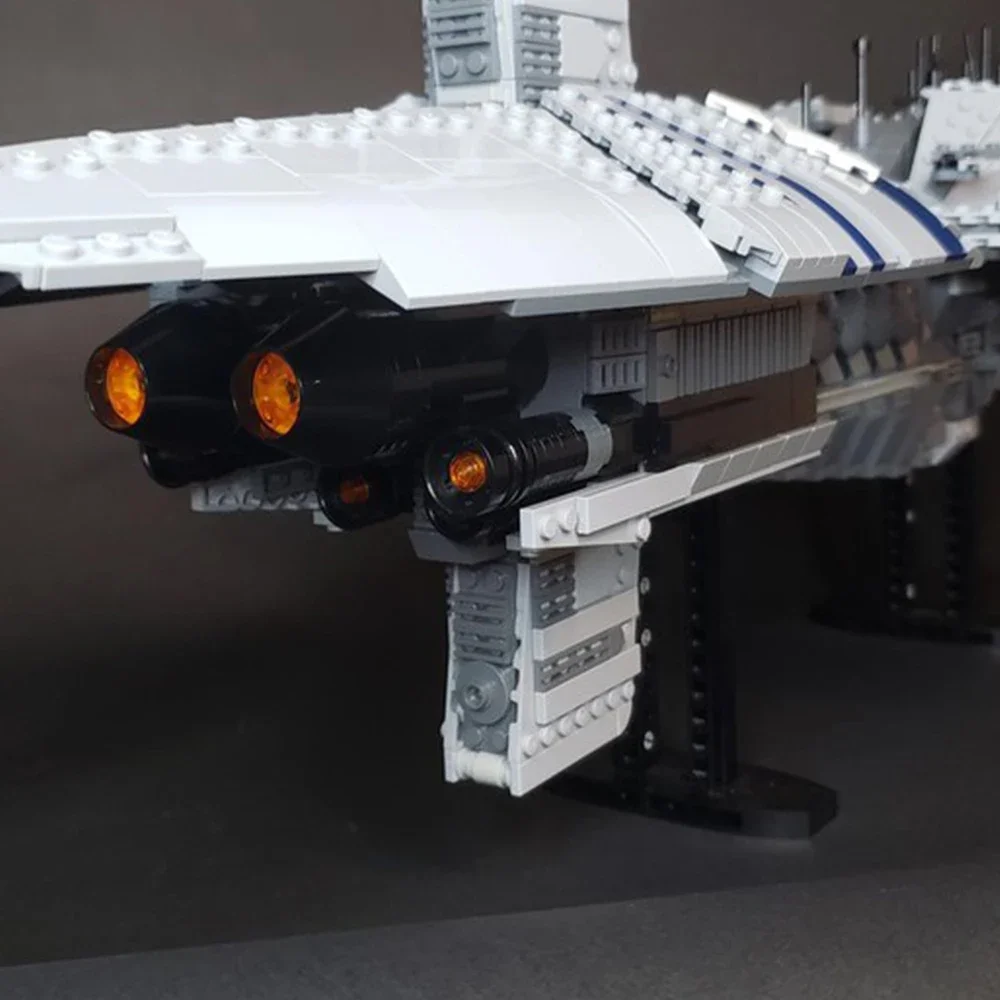 MOC Galactic Class Star Frigated-bloques de construcción, Kit de modelo de buque de guerra de ciencia ficción para adultos, nave espacial épica, ladrillos DIY, regalo de coleccionista