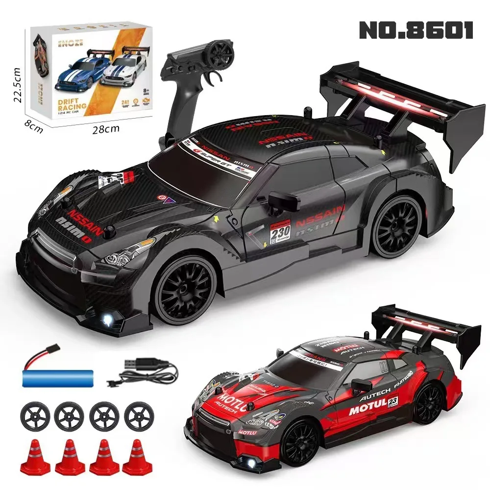 لعبة سيارة رائعة هدية عيد ميلاد - نمط ساخن عالي السرعة 4WD Rc Drift Car، 1:24 سيارات Rc صغيرة، نموذج سيارة للتحكم عن بعد، ألعاب للأولاد