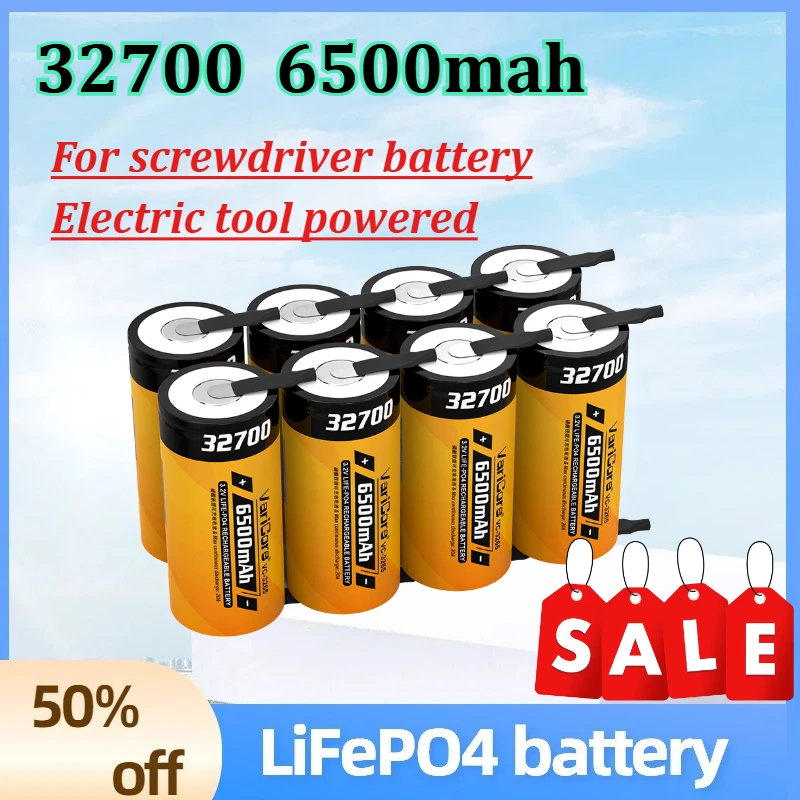

1-10PCS 32700 LiFePO4 3.2V 6500mah welded strip Nickel Sheets For screwdriver battery Electric tool powered