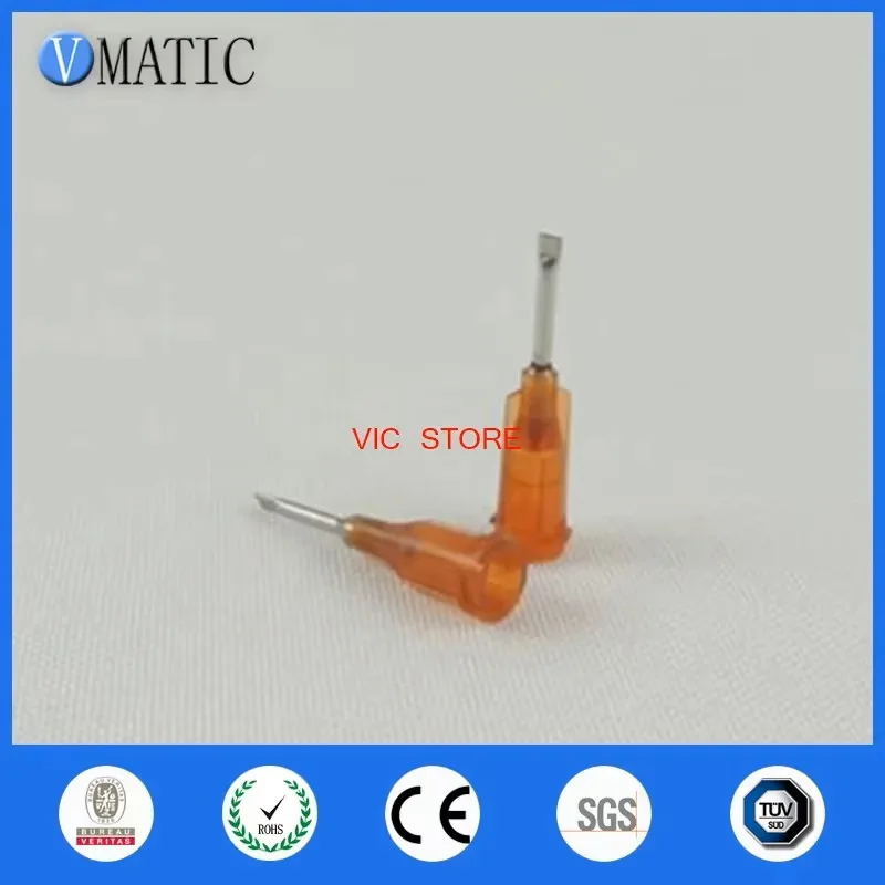 Free Shipping 100Pcs 15G Flat Dispensing Needle Tips 1/2 Inch