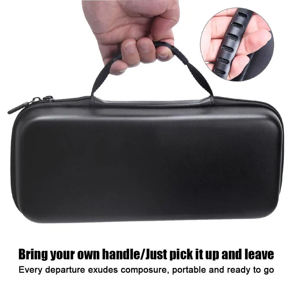 For AYN Odin 2 Portable Black Carry Case Shock-absorbing Waterproof Anti-Scratch EVA Dermatoglyph Game Console Storage Bag