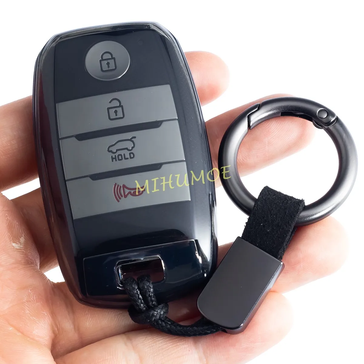 Black Transparent Car Key Fob Case Cover Keychain For Kia Optima Soul Sportage Grand Sorento Niro Sedona Carnival Accessories