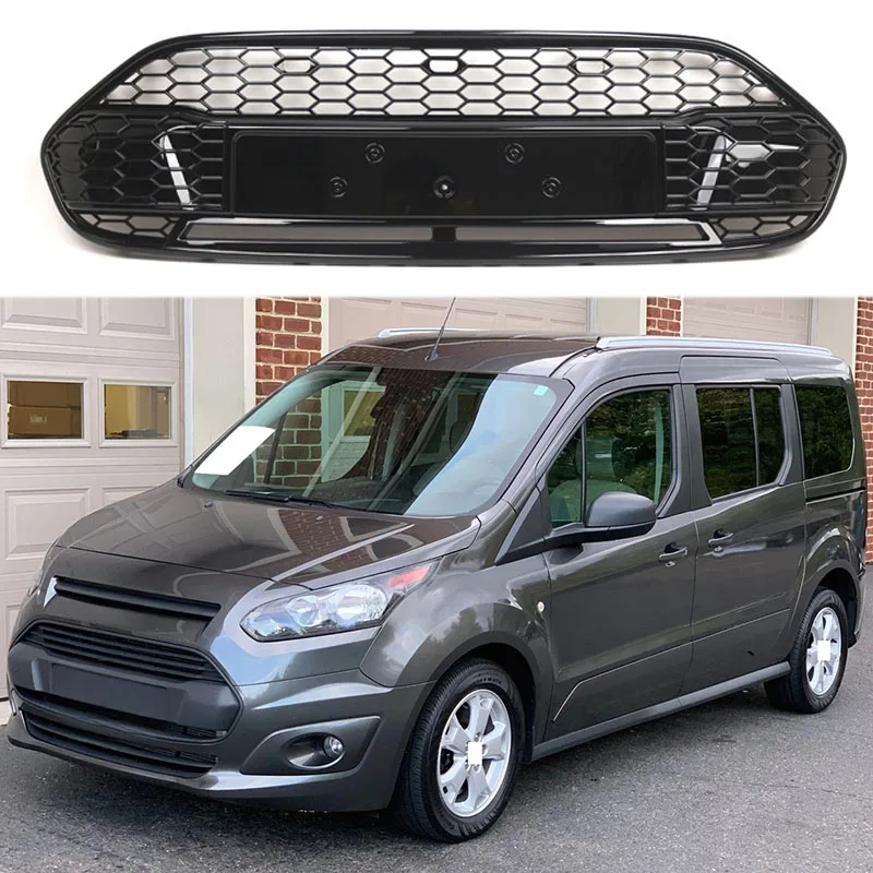 Parrillas de Carreras para Ford Transit 2014-2018, Rejilla de Rejilla Mediana Estándar sin Luces, Estilo Europeo Americano Connect