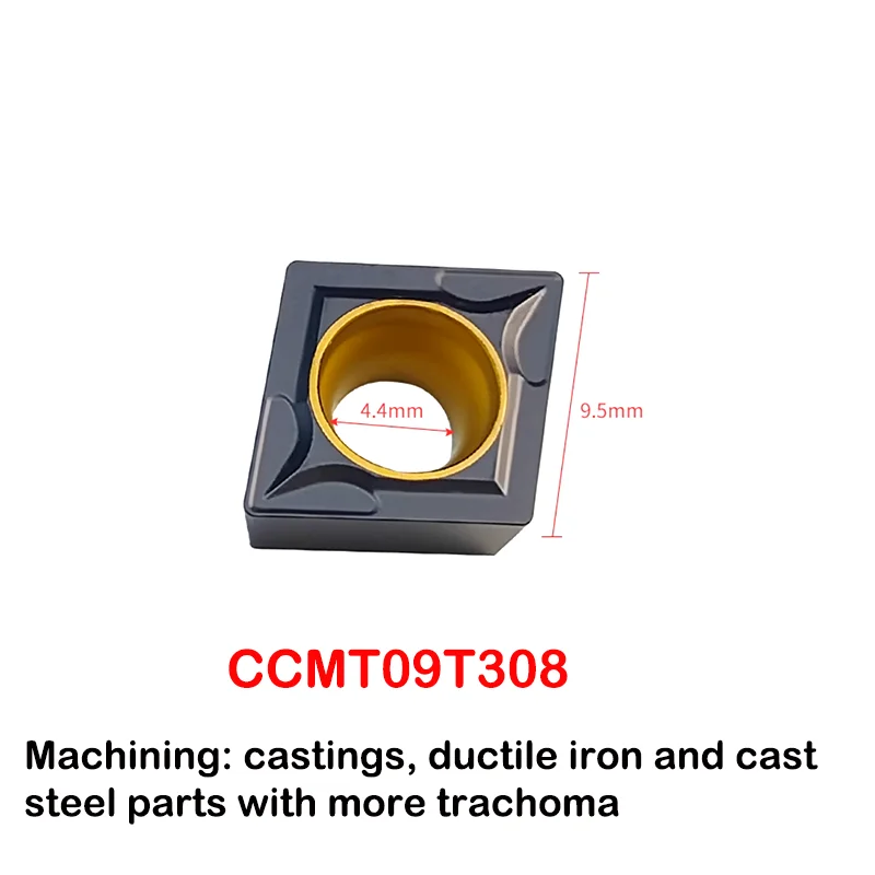 

10PCS CNC Inner Hole Insert CCMT 060204 09T304 Diamond Shaped Small Blade Outer Circle Stainless Steel Lathe Inserts