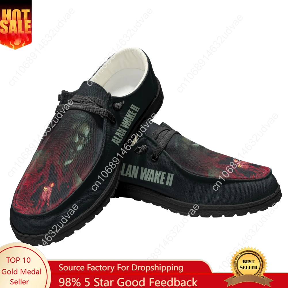 

Alan Wake 2 Casual Shoes Flat Shoe Men Woman Breathable Casual Indoor Outdoor Lightweight Footwear Couple Custom Made Shoe