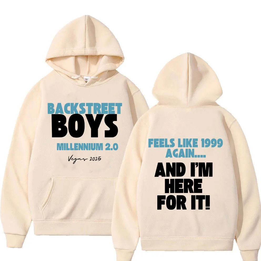 روك ماركة باك ستريت بويز ميلينيوم 2.0 1999 إلى فيغاس 2025 جولة هوديي الرجال النساء موضة البوب الموسيقى البلوز رجل هوديس غير رسمية #6