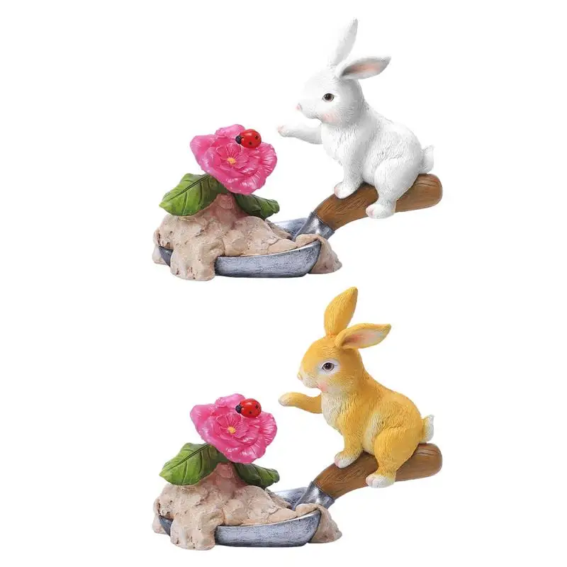 

Cute Solar Lamp Little Bunny Garden Statue Figurines for Outdoor Cute Garden Courtyard Decoration Accessories Object Item