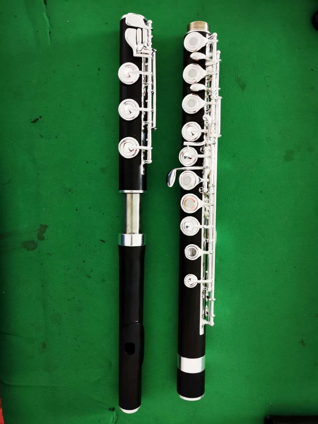 17 Open Hole Ebony Wood Flute Silver Plated Keys Woodwind Instrument For Professional Stage Performance Advanced Music Practice