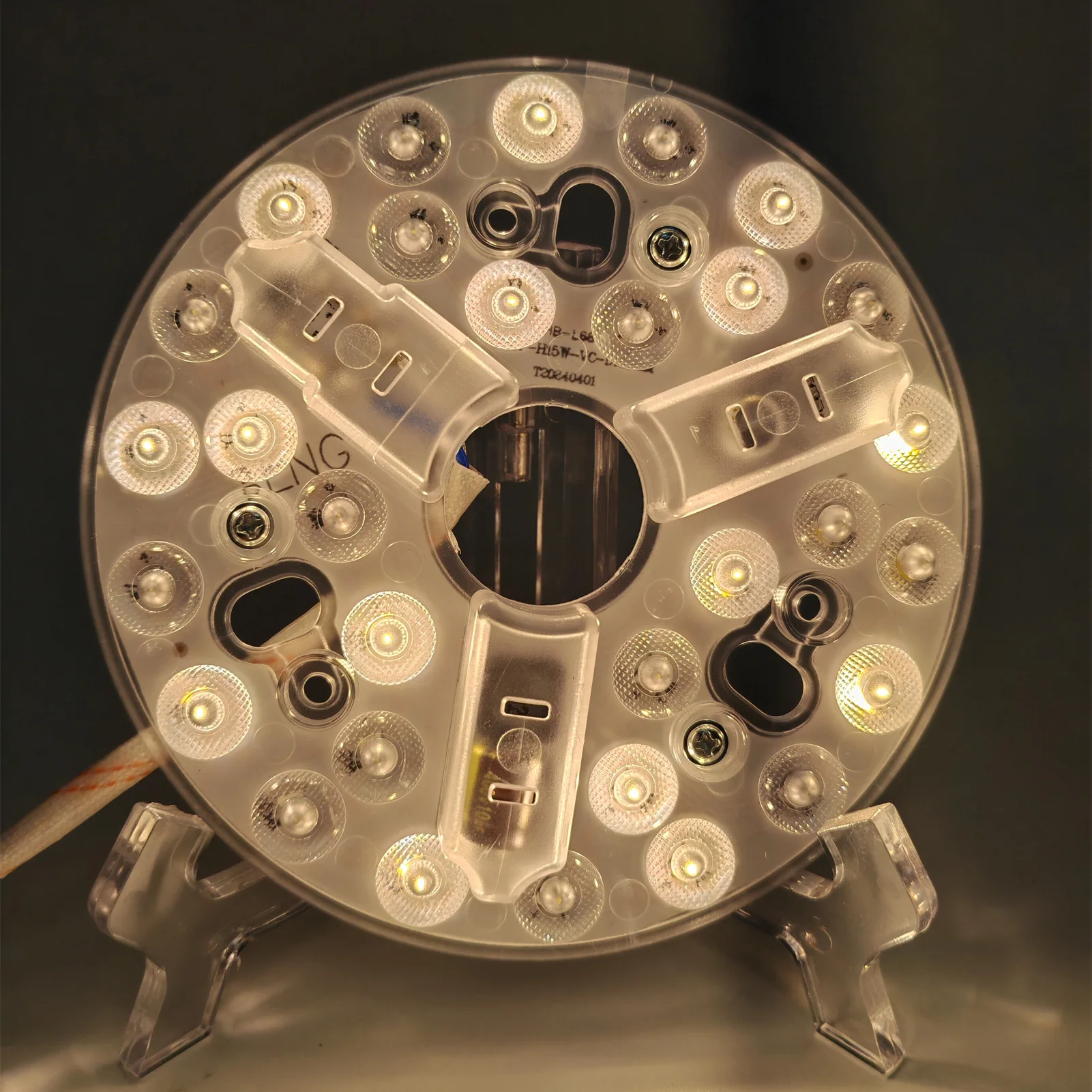 5.3 Inch Ceiling Fan LED Light Kit 3 Colors (3000K/4200K/6500K) Dimmable 15W 95-265V Easy Retrofit Suitable For Living Room