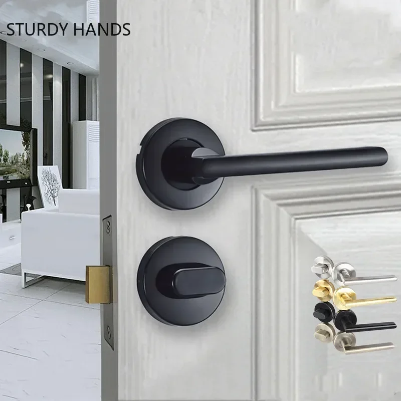 High Quality Kitchen Single Handle Lock Zinc Alloy Bathroom Door Locks Indoor Single Tongue Deadbolt Lock Home Hardware Fitting