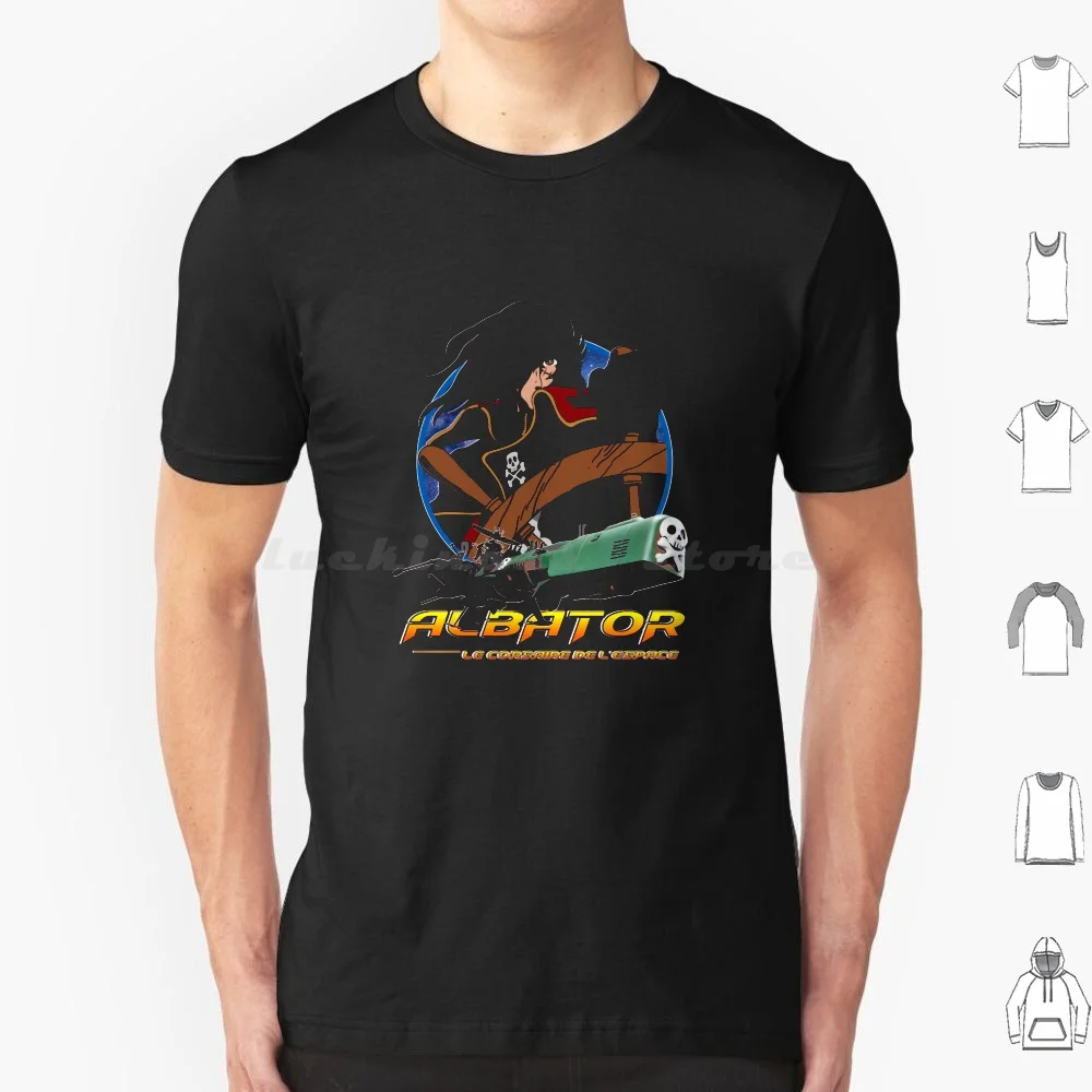 Camiseta de algodón con estampado DIY de Capitán Harlock con Atlantis-Arcadia-Albator The Space Corsair para hombre y mujer