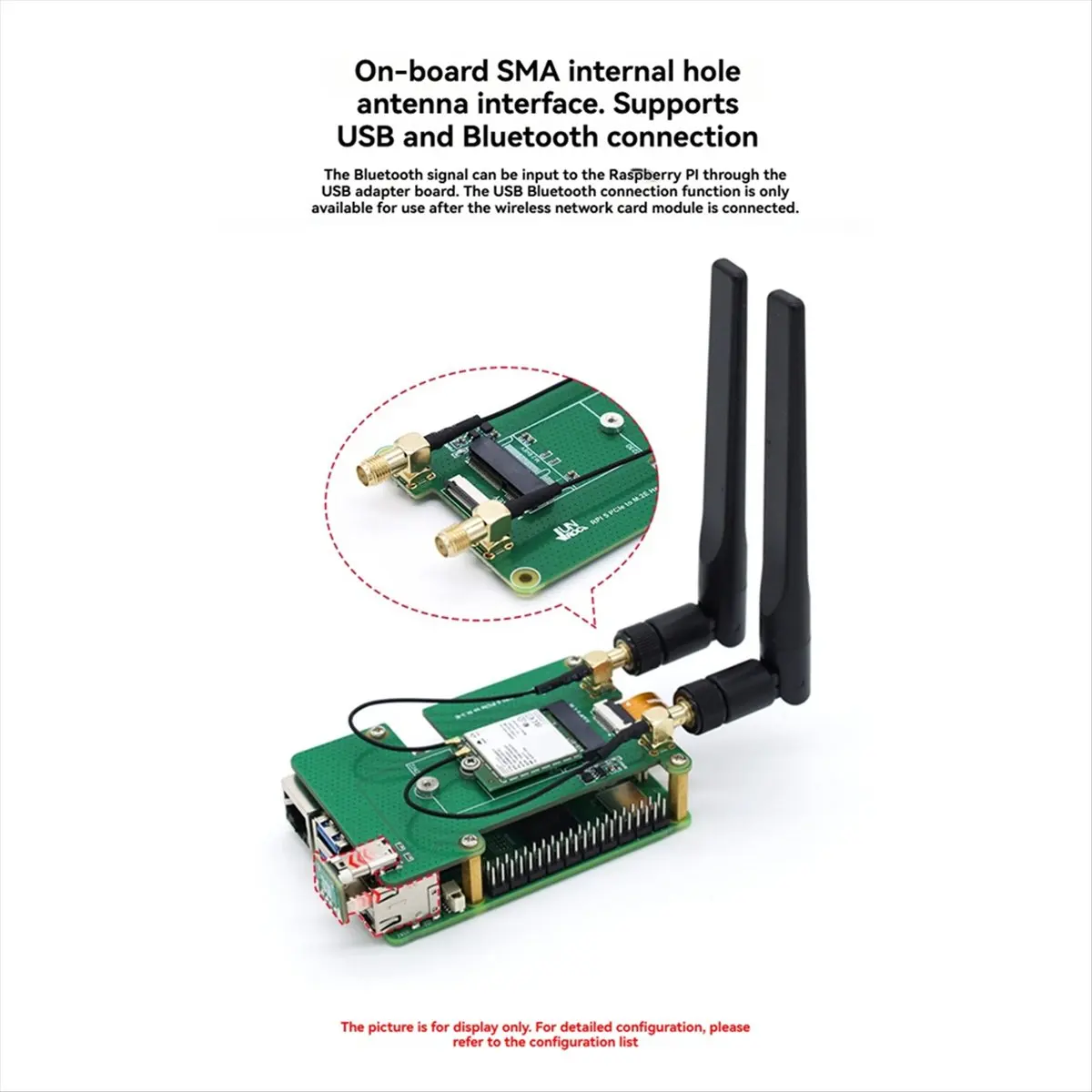For 5 RPI PCIe to M.2 E HAT Expansion Board and BE200 WiFi7 PCI-E WiFi Card for NGFF M.2 E Key Wireless NIC