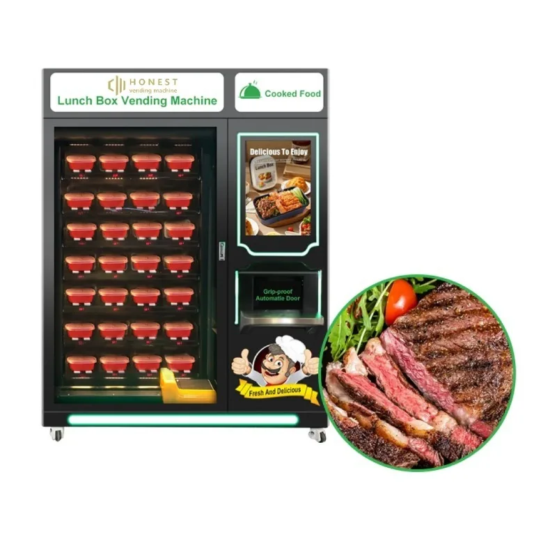Hot Food Vending Machine with SDK Fast Breakfast Lunch Dinner Service for Busy Workplaces Capacity Automatic Office Customized