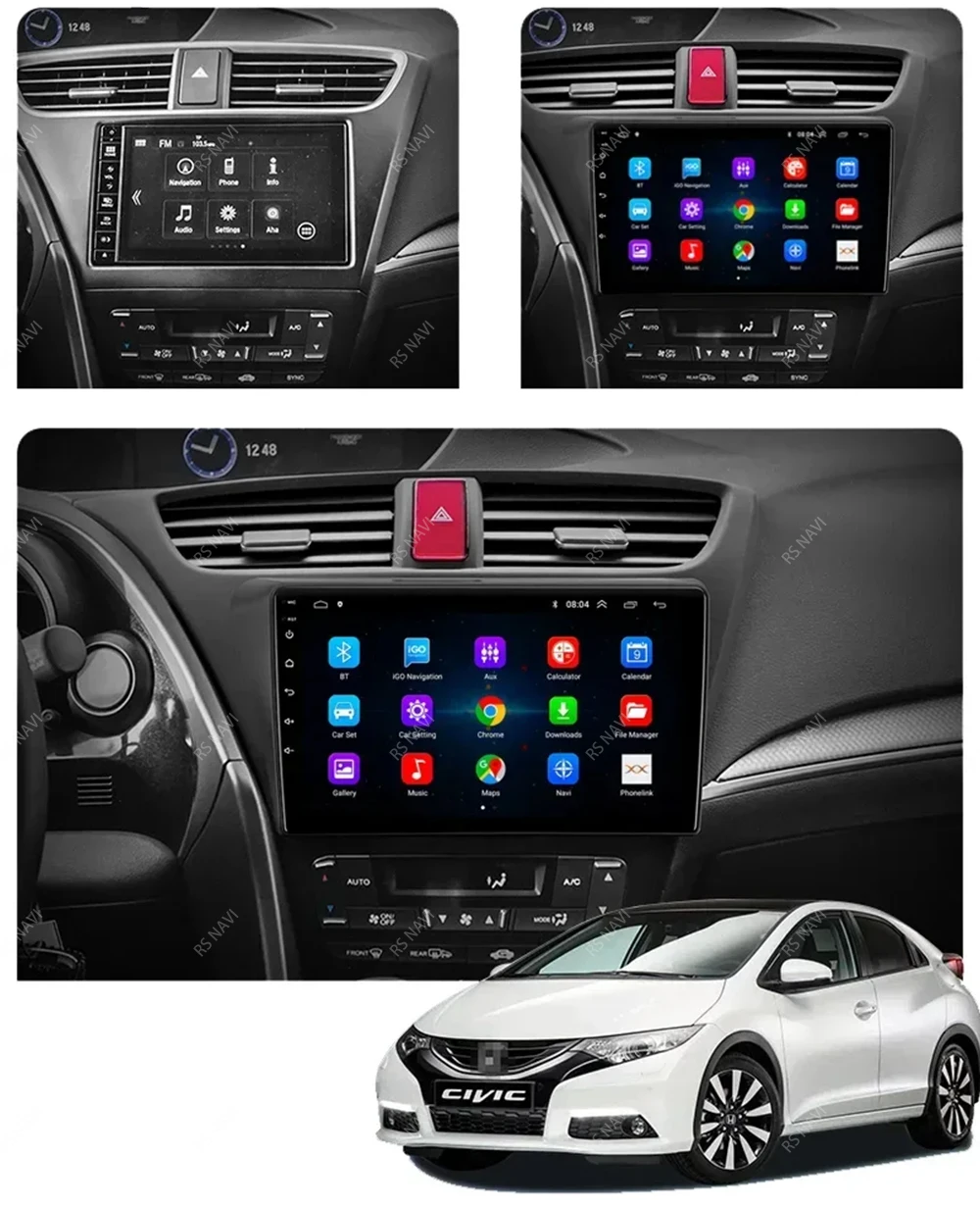 Android 16 Carplay Auto Für Honda Civic Hatchback 2012 2013 2014 2015 2016 2017 Multimedia Auto-Radio-Player WLAN+4G DSP Stereo – Detail 1
