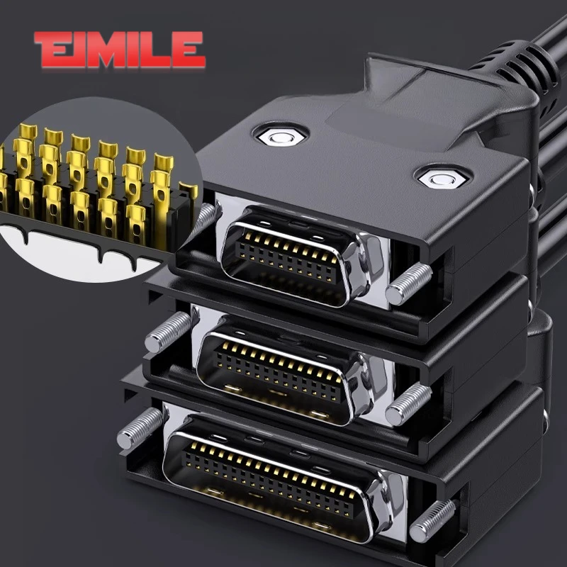 Cabo conector do sensor servo scsi 50pin io com terminal 15 20 25 26 44 pinos fio de controle para panasonic mitsubishi yaskawa delta