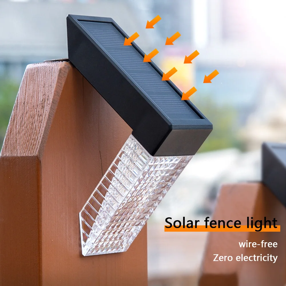 Solar Lights Garden Wall Lights Outdoor Waterproof Patio Yard Fence Steps Staircase Lights Colorful Landscape Lights