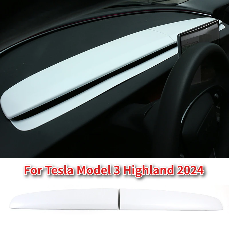 

For Tesla Model 3 Highland 2024 Car Accessories Instrument Panel Decorative Frame ABS Dashboard Panel Shell Cover Trim Sticker