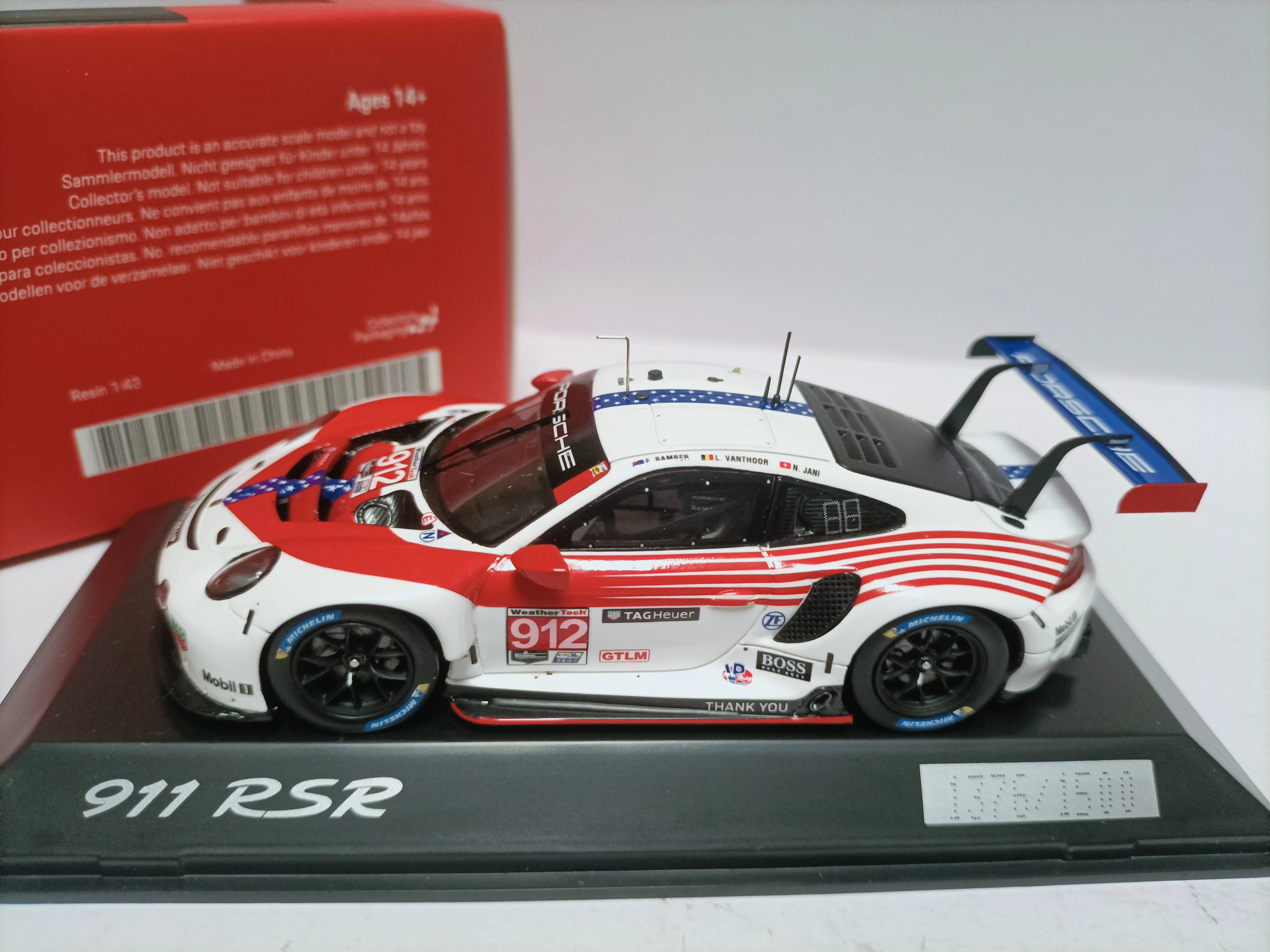 Spark 1 43 Original Porsche Bailing Station Racing Model 911 RSR IMSA Sebring 2020