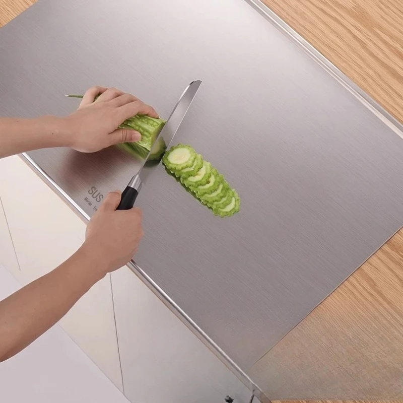 

Разделочная доска из нержавеющей стали 304, складной коврик для кондитерских изделий, ультратонкая разделочная доска, нескользящая антиформа, кухонный инструмент для приготовления